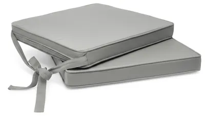 Image de Beautissu Lot de 2 coussins de chaise Loft SK Gris clair, 45x40x5cm