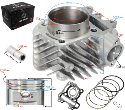 Obrázek produktu pro Válec pro skútr 4T 150cc 1P52QMI