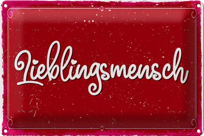 Produktbild von Blechschild Spruch 18x12cm Lieblingsmensch