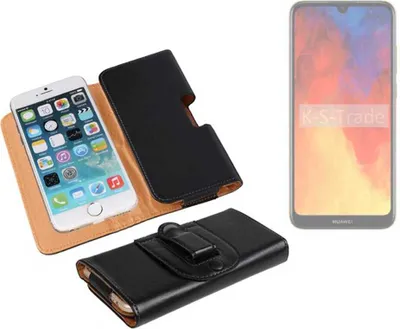 Produktbild von K-S-Trade Schützhülle Handyhülle kompatibel mit Huawei Y6 (2019) Holster Gürtel Tasche Schutzhülle Handy-Tasche Smartphone Case Seitentasche