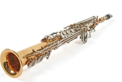 Produktbild von Karl Glaser Sopran Saxophon gerade Bauweise, Gold + verchromte Klappen