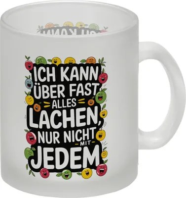 Produktbild von Kann nicht mit jedem lachen Glas Tasse für das Büro