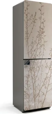 Zdjęcie produktu dla Delikatne gałązki roślin - magnetyczna osłona na lodówkę - magnetyczna folia dekoracyjna do kuchni - dekoracja z magnesem na lodówkę - samoprzylepna tablica magnetyczna - folia magnetyczna na drzwi lodówki - 60x205 cm