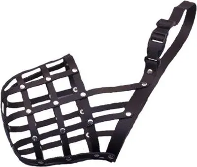 Produktbild von Maulkorb Leder schwarz BAFPET Nr. 5 Dobermann