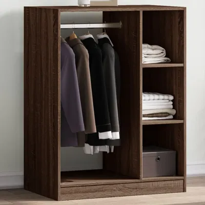 Produktbild von "im Angebot" Kleiderschrank - Garderobenständer - Grau Sonoma 77x48x102 cm Holzwerkstoff - Garderobenständer A863