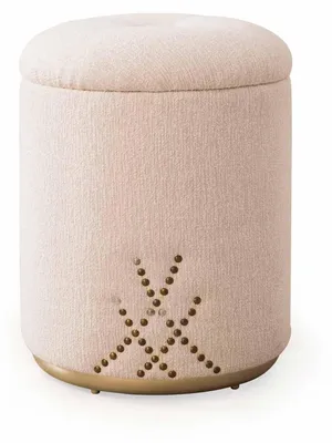 Produktbild von Hocker Pouf Sofa Polster Beistellhocker Fußhocker Ottomane Möbel Rundhocker Neu