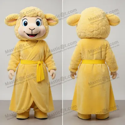 Produktbild von Buttergelber MASTICOT Fleece Merino-Schaf-Maskottchen