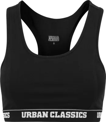 Produktbild von Urban Classics Bustier Damen Ladies Logo Bra schwarz 3XL