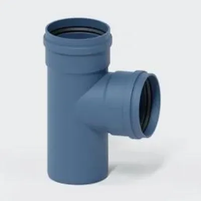Productafbeelding van POLOPLAST T-stuk, DN200/200, POLO-KAL NG, PP-MD, Ø200mm, 87,5°, blauw, 1 stuk.