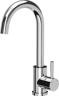 Obrázek produktu pro QUADRON kuchyňská baterie KATE SteelQ Mixerová baterie 360°, barva: chrom, výška: 22,3 cm Funkce QFix, otočná kuchyňská baterie z nerezové oceli