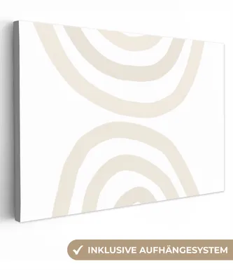 Produktbild von MuchoWow® - Leinwandbilder - Regenbogen - Pastell - Design - Abstrakt, Wandbild, Wanddeko Bilder Wohnzimmer, 120x80 cm