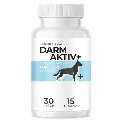 Produktbild von Nature Animal®  Darm Aktiv+ | für Hunde - unterstützt die Verdauung – allgemeine Gesundheit und Vitalität – für mehr Wohlbefinden - natürlich