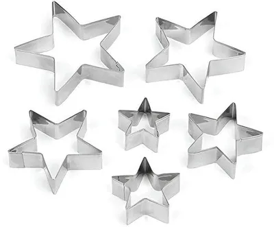 Produktbild von Keramiksternformen aus rostfreiem Stahl, Set von 3.