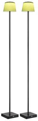 Produktbild von 2x LED Stehleuchte, Touchdimmer, USB, CCT, schwarz, H 120 cm