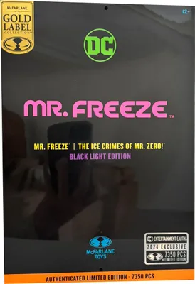 Obrázek produktu pro DC Mr. Freeze, Ledové zločiny pana Nuly! Gold Label Collection - Black Light Edition, Actionfigur leuchtet unter UV-/Schwarzlicht