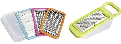 Produktbild von BRUNNER Raspel-Set Grattu 4tlg Edelstahl fein grob Box mehrfarbig