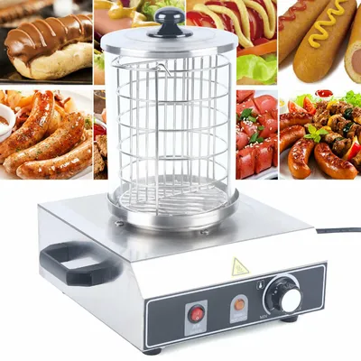 Zdjęcie produktu dla Profesjonalny elektryczny podgrzewacz do kiełbasek Podgrzewacz do hot dogów Podgrzewacz do kiełbasek 350W Urządzenie do hot dogów