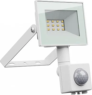 Produktbild von Spectrum LED Fluter Noctis Lux 4 Weiß IP44 10W 750lm Tageslicht 6000K kaltweiß mit Bewegungsmelder