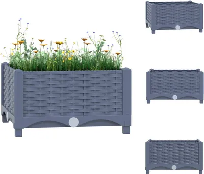 Zdjęcie produktu dla vidaXL Podwyższona grządka 40x40x23 cm z polipropylenu - Donice i doniczki