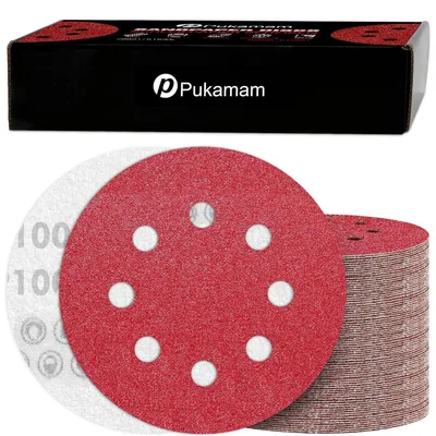 Produktbild von Schleifpapier 125mm Klett 100 Körnung 120 Stück für Exzenterschleifer 8 Loch