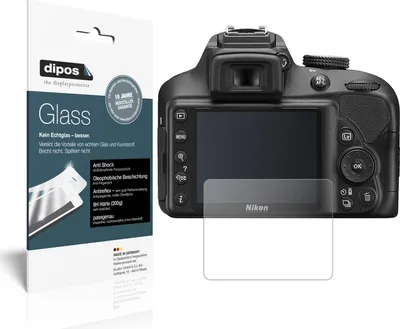 Produktbild von 2x Schutzfolie für Nikon 3500 matt - Anti-Shock 9H Folie dipos Glass Kunststoffglas