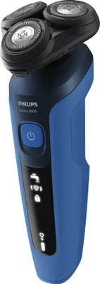 Produktbild von Philips SHAVER Series 5000 S5466/18 Elektrischer Nass- und Trockenrasierer, Rotationstrasierer, Schwarz, Blau, SH30, 2 Jahr(e), Akku, Lithium-Ion (Li-Ion)