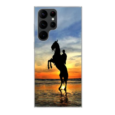 Produktbild von MuchoWow® Handyhülle Schutzhülle Hülle für Samsung Galaxy S22 Ultra Pferd - Himmel - Schatten Silikon Softcase Handy Hülle - Abbildung