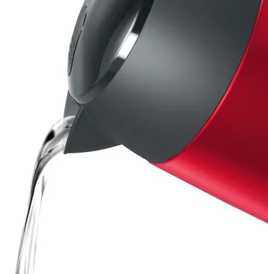 Zdjęcie produktu dla Bosch TWK3P424, 1,7 l, 2400 W, Szary, Czerwony, Stal nierdzewna, Wskaźnik poziomu wody, Zabezpieczenie przed przegrzaniem