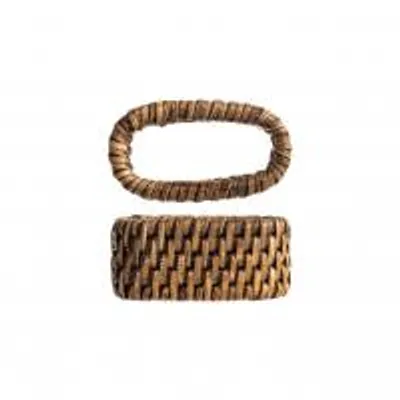 Immagine prodotto di H&H Set 6 Legatovaglioli In Rattan Cm 7X4X3H