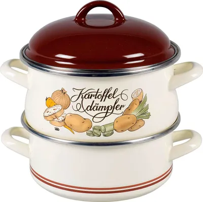 Produktbild von ELO 99918 Kartoffeldämpfer Emaille 18cm, beige/braun