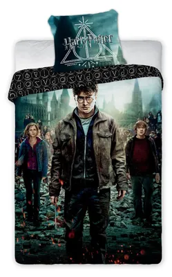 Produktbild von Bettwäschegarnitur 135x200 cm + 80x80 cm Reißverschluss Harry Potter 135x200 cm + 80x80 cm - Harry Potter 003
