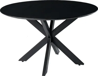 Produktbild von Livingfurn - Runder Esstisch Oslo Schwarz - Acasia Wood - 120 cm