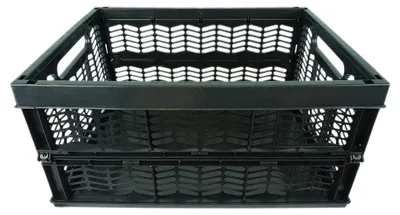 Produktbild von Novaliv Klappboxen faltbar stabil | 2x 30L Schwarz Schwarz baskets Einkaufskiste| Klappkisten Set Tragebox Aufbewahrung Einkaufskörbe Körbe Aufbewahrung Küche