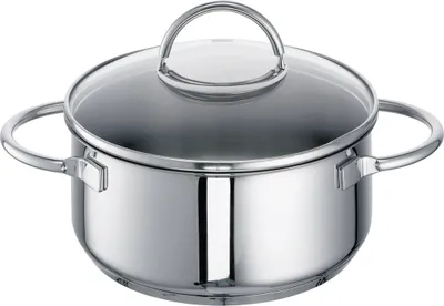 Produktbild von ROHE Germany Edelstahl-Bratentopf Ravenna, 20 cm, ca. 2,50 Liter, mit Deckel