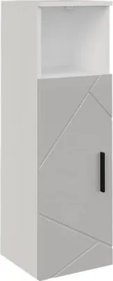 Produktbild von Vicco Midischrank Irma, 30 x 93 cm mit Tür, Weiß/Weiß Hochglanz