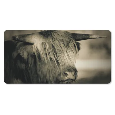 Produktbild von MuchoWow® Mauspad Mousepad Schottischer Highlander - Tiere - Haare 60x30 cm - Mousepads - Maus Mat - Pad - Mausunterlage - Nachhaltig