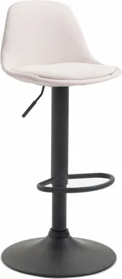 Produktbild von TPFLiving Barhocker Kilian Gestell schwarz Stoff Creme