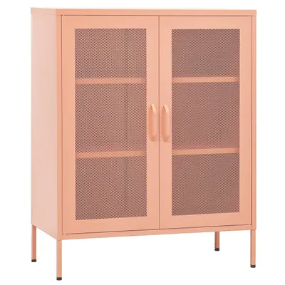 Obrázek produktu pro vidaXL Úložná skříň růžová 80x35x101,5 cm Ocel