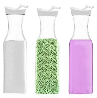 Waschmittelbehälter 3er-Set, 1,5 l, transparent, PET