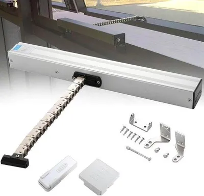 Productafbeelding van Elektrische raamopener - Verbeterde ventilatiefunctie - Afstandsbediening - 1000 mm - Zilver