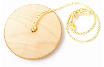 Imagen del producto de Columpio circular de madera con cuerda para niños