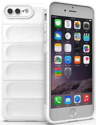 Produktbild von iPhone 8 Plus Hülle, Weich TPU Silikon Stossfest Anti-rutsch Schutzhülle für iPhone 8 Plus/ 7 Plus Weiß