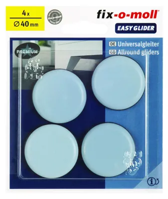 Produktbild von EASYGLIDER massiv kleb. grau 40mm Inh.4 St.