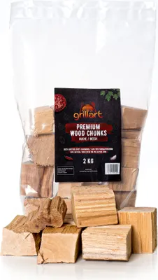 Produktbild von Premium Wood Chunks für ein kräftiges Raucharoma – Buche 2kg Vorteilspack