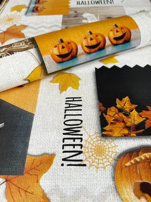 Produktbild von PVC Tischdecke HALLOWEEN Kürbis orange Wachstuch Breite & Länge wählbar abwaschbar, Größe:140 x 130 cm