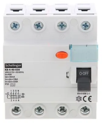 Immagine prodotto di Interruttore differenziale RCD TIPO:A 4P 40A 30mA