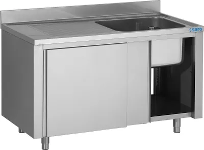 Obrázek produktu pro Dřezová skříňka Saro s umyvadlem vpravo 1200x700x850mm, dvířka a stojan