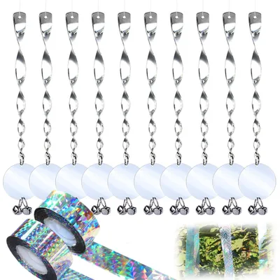 Immagine prodotto di Solidchoice - Set di 12 spaventapasseri riflettenti per allontanare gli uccelli
