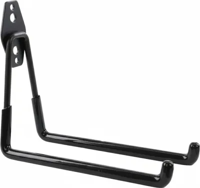 Obrázek produktu pro Rovný nástěnný hák 19 cm nářadí garáž zahrada vybavení 25 kg žebřík černý