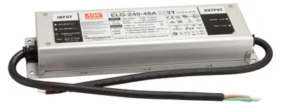 Produktbild von MEANWELL ELG-240-48A-3Y, AC-DC LED-Installationsnetzteil, Metallgehäuse, IP65 240W 48V 5A CV+CC + PE